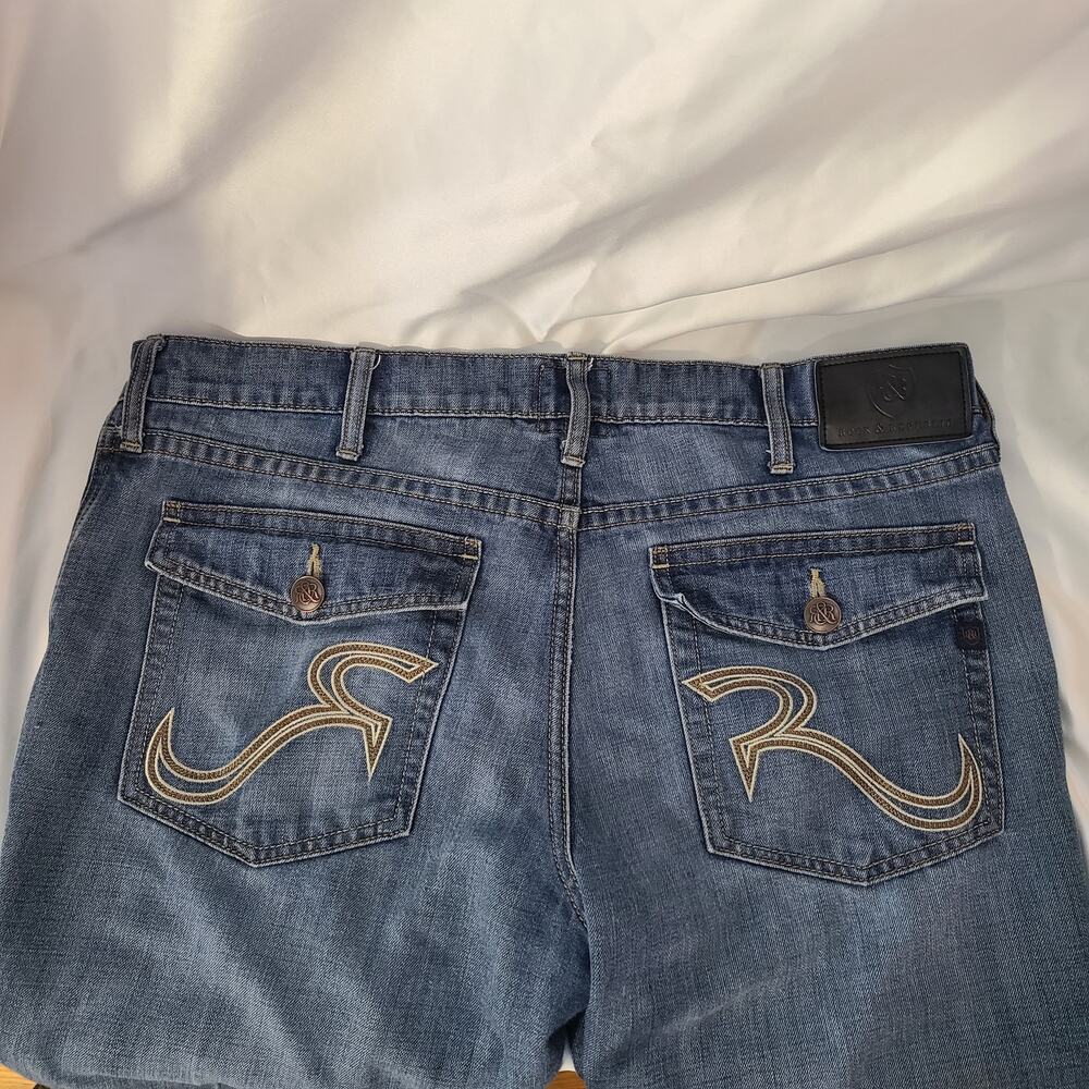 Rock & Republic Neil Jeans Men's 38 x 30 blue denim Relaxed Straight Leg Y2K - Picture 6 of 14